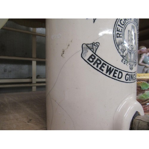 450 - Stoneware Mellersh & Neale Ltd. Reigate Brewery ginger beer dispenser (at fault)