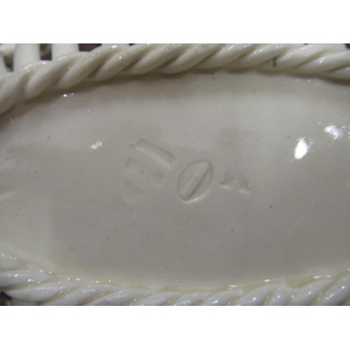 457 - Pair of rectnagular creamware baskets together with a similar oval basket and a set of six Wedgwood ... 