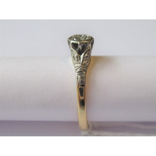 716 - 18ct Yellow gold diamond solitaire ring