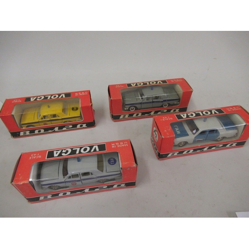 220F - Group of four Russian Volga boxed diecast metal model vehicles