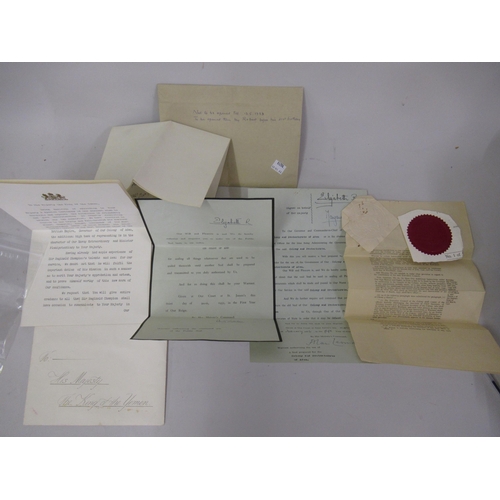 256 - King George V signed letter to His Majesty The King of Yemen, together with another document with Ro... 