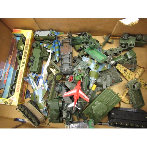 283 - Quantity of various diecast metal military model vehicles including Dinky and Corgi