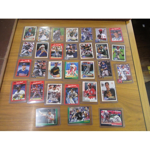 292 - Group of thirty American signed baseball cards