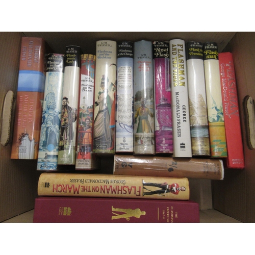 386 - Box containing a collection of Flashman novels