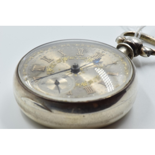 835 - Small late George III silver pair cased pocket watch, the three colour dial with Roman numerals and ... 