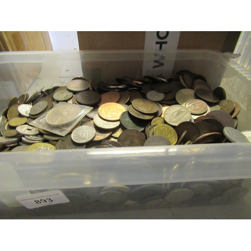 893 - Rectangular box of various World coins