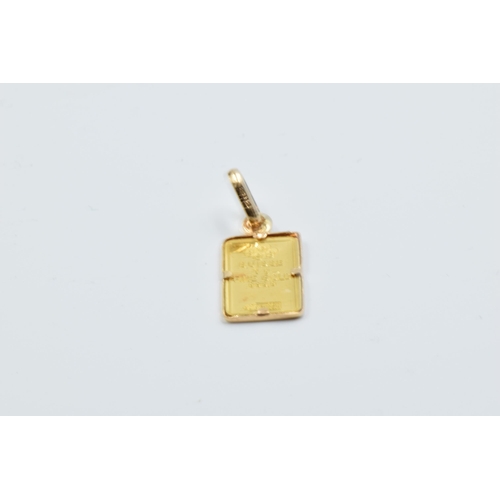 941 - 1g Fine gold ingot form pendant