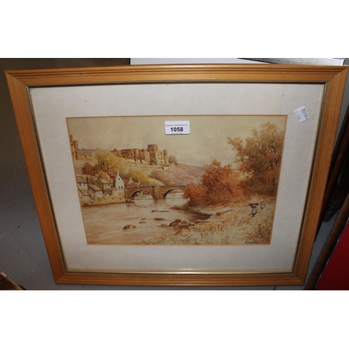 1058 - David Cowdry, watercolour, seals resting on rocks, signed and dated 2002, 10ins x 14ins, framed