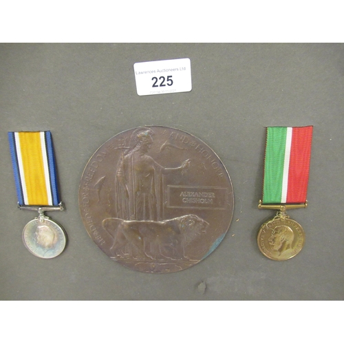 225 - Early 20th Century scouting flag, two other flags and two printed silk handkerchiefs