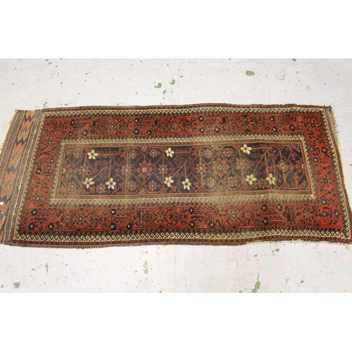 30 - Qashqai rug of central floral medallion and all-over floral design with border, approximately 80ins ... 