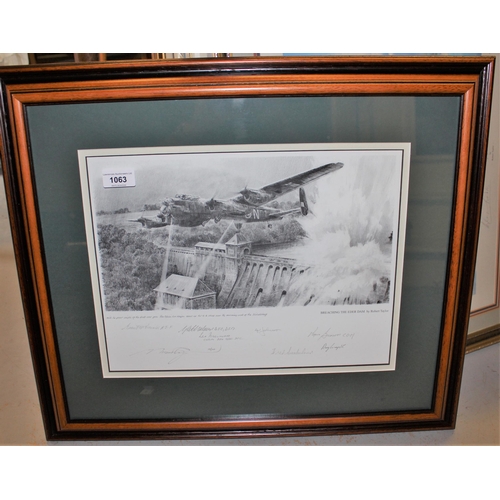 1063 - Robert Taylor, Limited Edition black and white print ' Breaching the Eder Dam ' signed by the artist... 