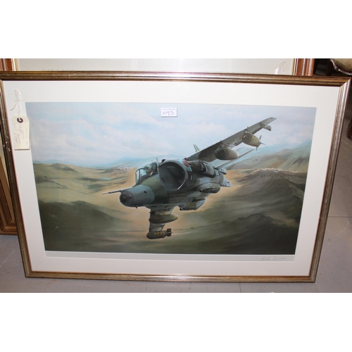 1093 - Frank Wootton Limited Edition coloured print of a World War I dog fight, No. 450 of 850, signed in p... 