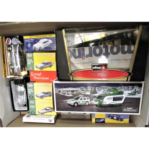 115 - Box containing a quantity of miscellaneous diecast models including three Atlas edition Aston Martin... 