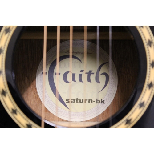 172A - Faith Saturn Eclipse cut away acoustic guitar with Shadow dual natural pro-pickup having solid spruc... 