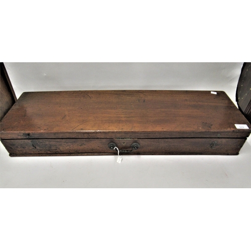 222 - Late 19th / early 20th Century mahogany gun case, having lift out sectioned tray and unfitted interi... 