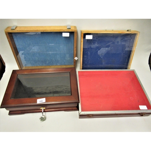 226 - Group of four various table top display cases