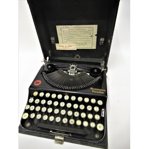 261 - Early to mid 20th Century Remington Standard portable typewriter, in original case