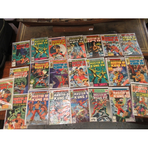 301 - Group of twenty two Marvel Master of Kung Fu Shang-Chi English priced comics