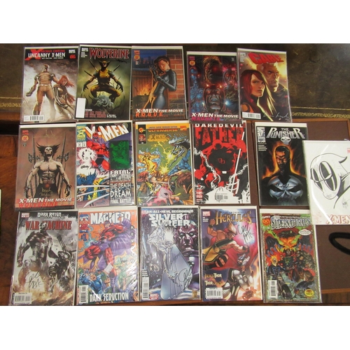 303 - Group of sixteen various Marvel comics signed by various artists, Dynamic Forces Certificate of Auth... 