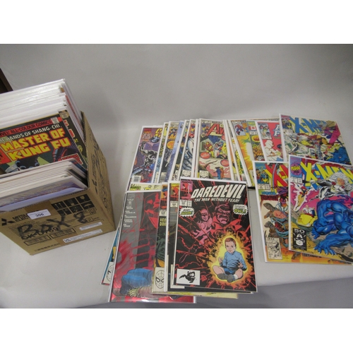 306 - Box containing a collection of Marvel 1980's comics including X-Men 1 & 2, and New Mutants No. 100 a... 