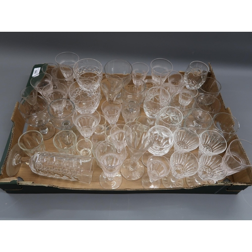 505 - Collection of antique drinking glasses and decanters