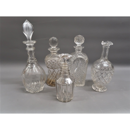 505 - Collection of antique drinking glasses and decanters