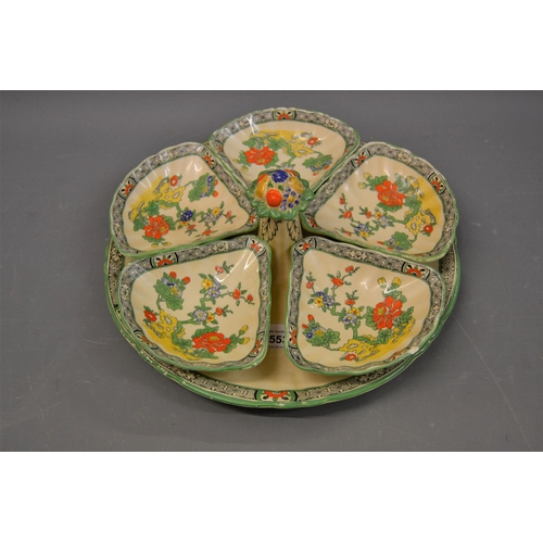 553 - Early 20th Century Masons ironstone hors d'oeuvres six piece set