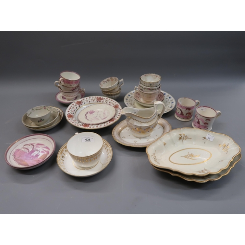 628 - Quantity of various early 19th Century teaware