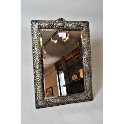 664 - Large Chester silver mounted dressing table mirror with bevelled plate and backstand, 19ins x 13.25i... 