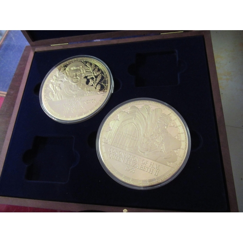 776 - Three wooden boxes containing collection of Pattern coins