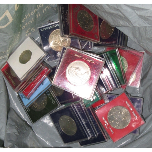 964 - Large quantity of proof crowns and other coinage