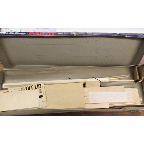 106 - Three various unbuilt radio control model aircraft