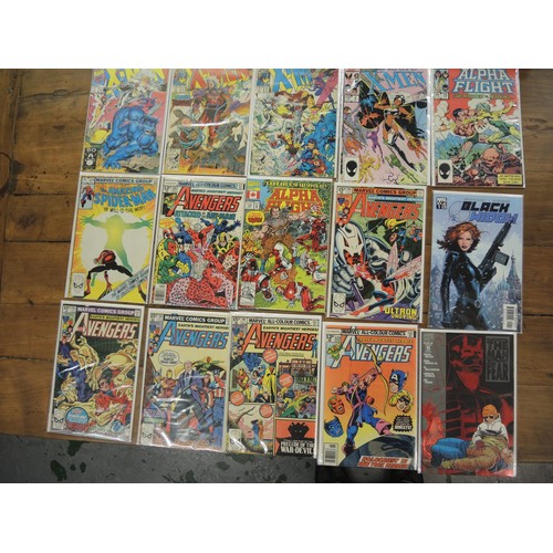 306 - Box containing a collection of Marvel 1980's comics including X-Men 1 & 2, and New Mutants No. 100 a... 