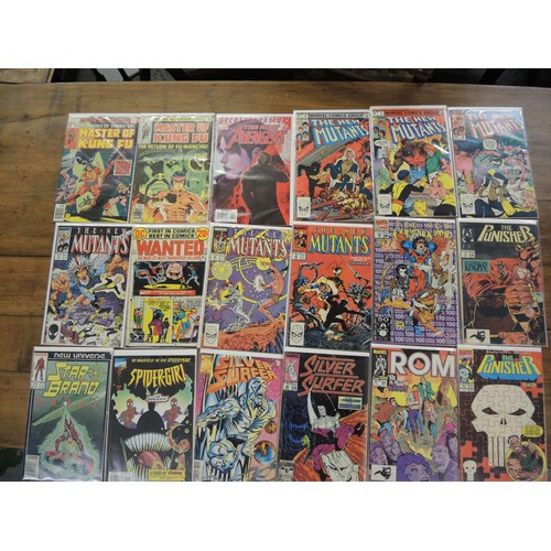 306 - Box containing a collection of Marvel 1980's comics including X-Men 1 & 2, and New Mutants No. 100 a... 