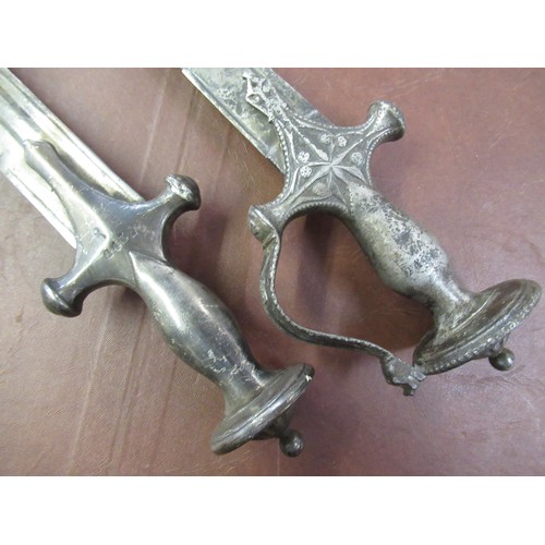 305B - Two Indian Tulwar type swords