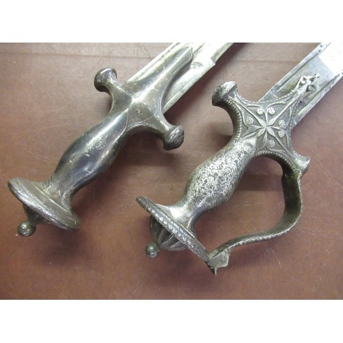 305B - Two Indian Tulwar type swords