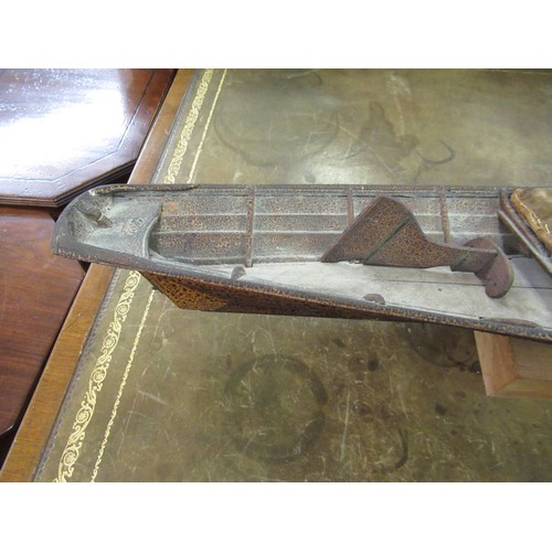 202 - Well detailed late 19th / early 20th Century clinker built model of a rowing boat, 48.5ins long over... 