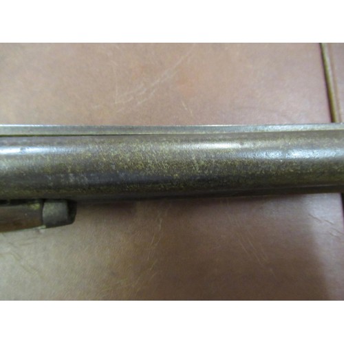 320 - 19th Century percussion cap double barrel shotgun, 46ins long