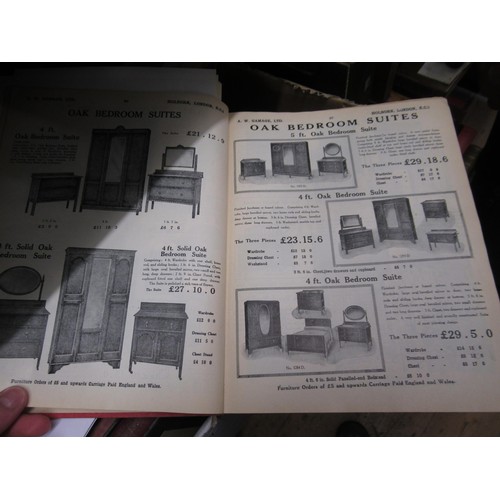 392 - Small quantity of leather bound books together with an Army and Navy catalogue, 1939 / 40 and a simi... 