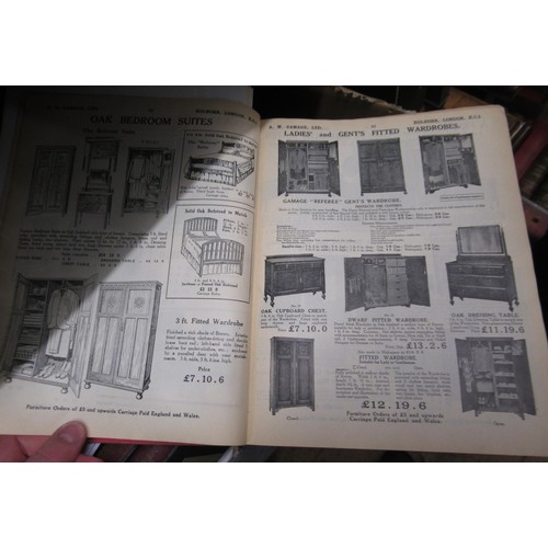 392 - Small quantity of leather bound books together with an Army and Navy catalogue, 1939 / 40 and a simi... 