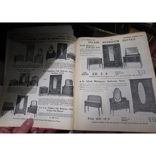 392 - Small quantity of leather bound books together with an Army and Navy catalogue, 1939 / 40 and a simi... 