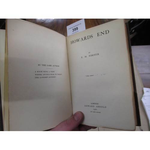 399 - E.M. Forster, ' Howards End ' First Edition, London, Edward Arnold 1910, with a later cloth and leat... 