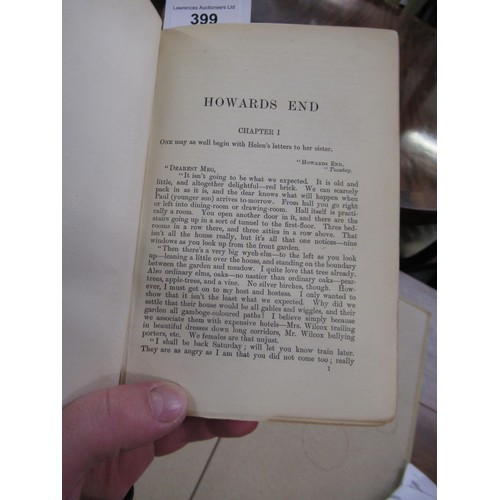 399 - E.M. Forster, ' Howards End ' First Edition, London, Edward Arnold 1910, with a later cloth and leat... 