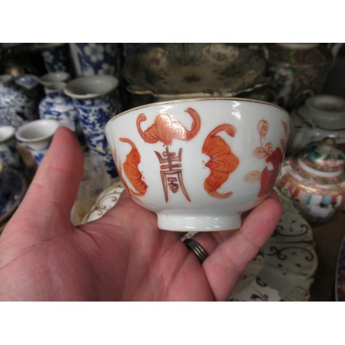 503 - 19th Century Canton enamel teapot having enamel decoration with birds, flowers and panels of figures... 