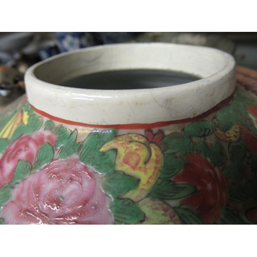 503 - 19th Century Canton enamel teapot having enamel decoration with birds, flowers and panels of figures... 