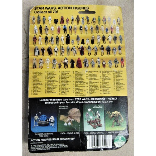 292 - Group of three carded Star Wars, Return of the Jedi figures together with a similar Empire Strikes B... 