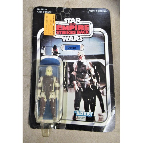 292 - Group of three carded Star Wars, Return of the Jedi figures together with a similar Empire Strikes B... 