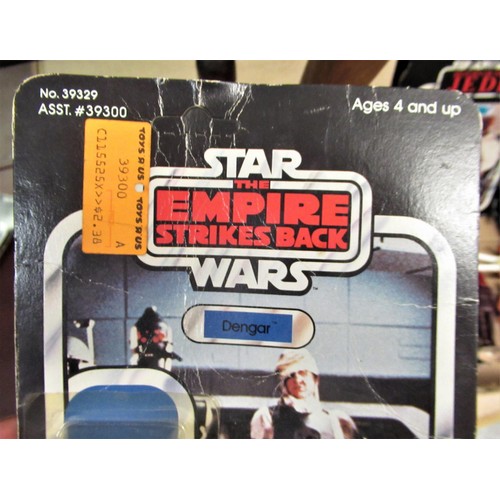 292 - Group of three carded Star Wars, Return of the Jedi figures together with a similar Empire Strikes B... 