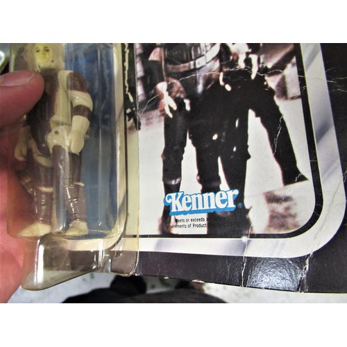 292 - Group of three carded Star Wars, Return of the Jedi figures together with a similar Empire Strikes B... 