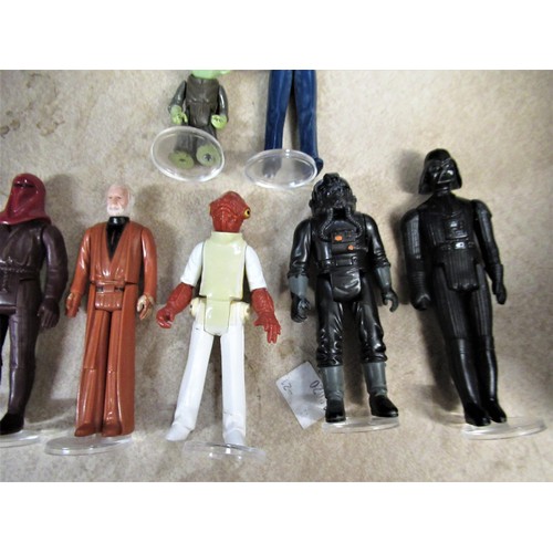 292 - Group of three carded Star Wars, Return of the Jedi figures together with a similar Empire Strikes B... 